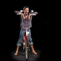 Autoportrait sur un choper bike